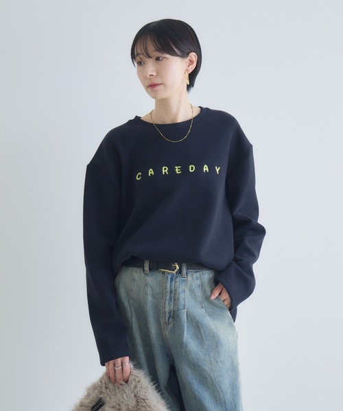 Paradise Picnic（パラダイスピクニック）の「テキストロゴ裏起毛プルオーバー（スウェット・レディース・ネイビー/チャコールグレー/グレー・FREE）」の20枚目の写真