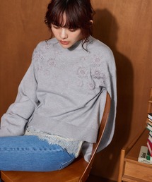 mysty woman | 花刺繍プチハイニット 640149(ニット/セーター)