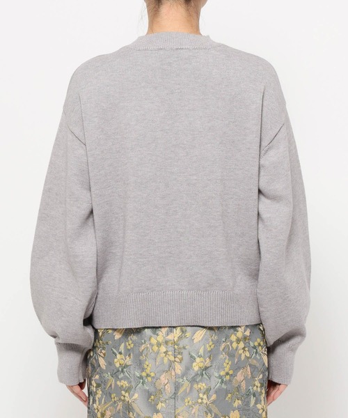 mysty woman（ミスティウーマン）の「花刺繍プチハイニット 640149（ニット/セーター・レディース・オフホワイト/グレー/ブラック・FREE）」の12枚目の写真