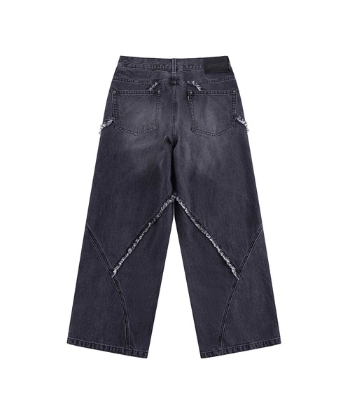 SUPPLIER（サプライヤー）の「バギーデニム｜Curve Switching Baggy Denim Pants｜SUPPLIER（デニムパンツ・メンズ・ブラック・MEDIUM/SMALL/X-LARGE/LARGE）」の2枚目の写真