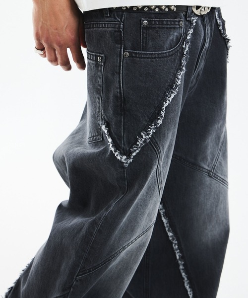 SUPPLIER（サプライヤー）の「バギーデニム｜Curve Switching Baggy Denim Pants｜SUPPLIER（デニムパンツ・メンズ・ブラック・MEDIUM/SMALL/X-LARGE/LARGE）」の12枚目の写真