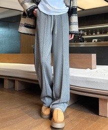 裏起毛ストレートワイドパンツ