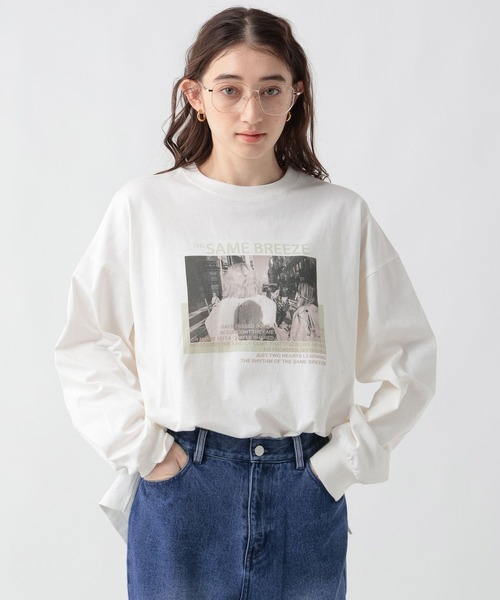 GEORGE'S(ジョージズ)の「アソートプリントロンT(Tシャツ/カットソー・レディース・ホワイト×レッド/ホワイト×グリーン/ホワイト×ブルー・FREE)」の2枚目の写真