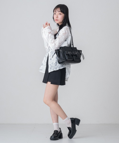 MISCH MASCH(ミッシュマッシュ)の「ダブルポケットトートバッグ(トートバッグ・レディース・ブラック/ベージュ・フリ-)」の18枚目の写真