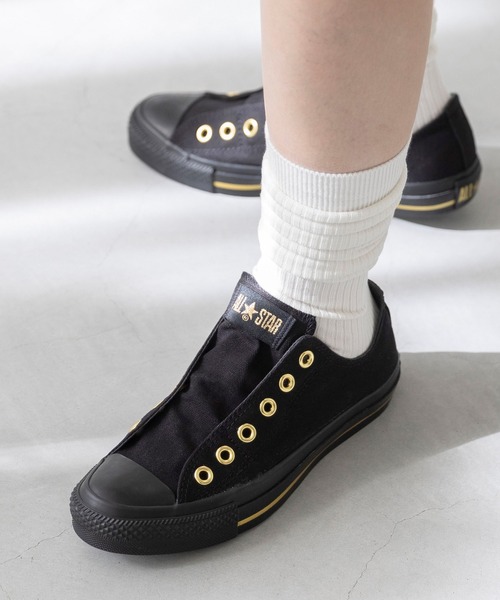 CONVERSE(コンバース)の「CONVERSE ALL STAR GOLDSTRIPE SLIP OX コンバース オールスター ゴールドストライプ スリップ(スニーカー・レディース・アイボリー/ダークブラウン/ブラック・22.5cm/22.0cm/24.5cm/24.0cm/23.5cm/23.0cm/26.0cm/25.5cm/25.0cm)」の21枚目の写真