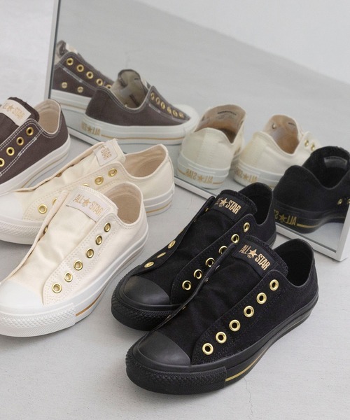 CONVERSE(コンバース)の「CONVERSE ALL STAR GOLDSTRIPE SLIP OX コンバース オールスター ゴールドストライプ スリップ(スニーカー・レディース・アイボリー/ダークブラウン/ブラック・22.5cm/22.0cm/24.5cm/24.0cm/23.5cm/23.0cm/26.0cm/25.5cm/25.0cm)」の17枚目の写真