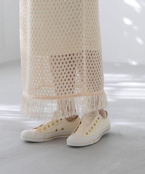 CONVERSE(コンバース)の「CONVERSE ALL STAR GOLDSTRIPE SLIP OX コンバース オールスター ゴールドストライプ スリップ(スニーカー・レディース・アイボリー/ダークブラウン/ブラック・22.5cm/22.0cm/24.5cm/24.0cm/23.5cm/23.0cm/26.0cm/25.5cm/25.0cm)」の7枚目の写真