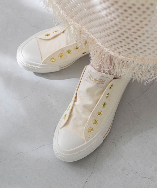 CONVERSE(コンバース)の「CONVERSE ALL STAR GOLDSTRIPE SLIP OX コンバース オールスター ゴールドストライプ スリップ(スニーカー・レディース・アイボリー/ダークブラウン/ブラック・22.5cm/22.0cm/24.5cm/24.0cm/23.5cm/23.0cm/26.0cm/25.5cm/25.0cm)」の11枚目の写真