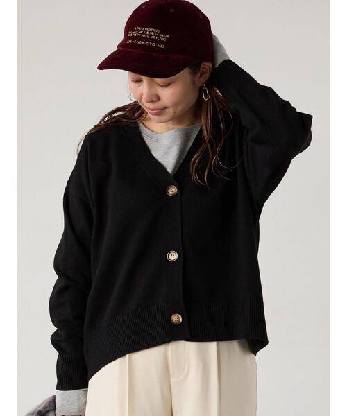 Lugnoncure(ルノンキュール)の「ソフトタッチニットVネックショートカーディガン(カーディガン/ボレロ・レディース・グリーン/ピンク/ブラック/グレー・F)」の20枚目の写真