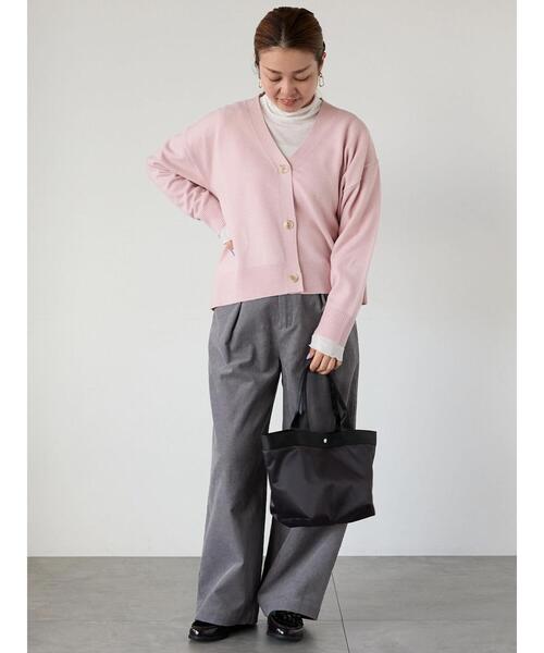 Lugnoncure(ルノンキュール)の「ソフトタッチニットVネックショートカーディガン(カーディガン/ボレロ・レディース・グリーン/ピンク/ブラック/グレー・F)」の21枚目の写真