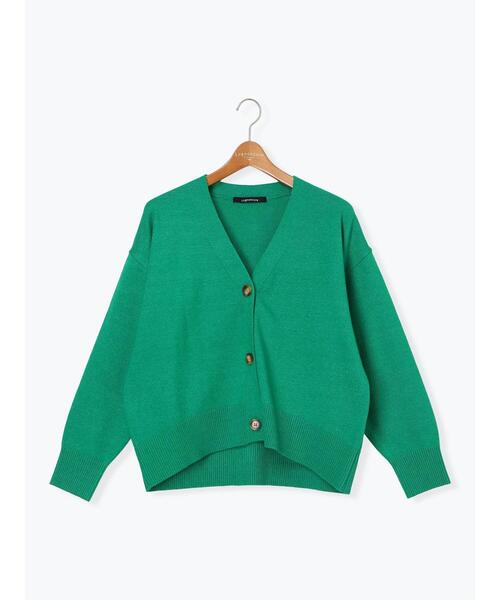 Lugnoncure(ルノンキュール)の「ソフトタッチニットVネックショートカーディガン(カーディガン/ボレロ・レディース・グリーン/ピンク/ブラック/グレー・F)」の9枚目の写真