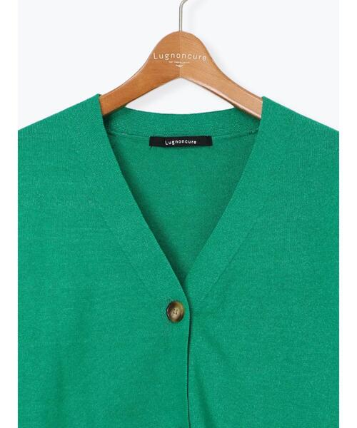 Lugnoncure(ルノンキュール)の「ソフトタッチニットVネックショートカーディガン(カーディガン/ボレロ・レディース・グリーン/ピンク/ブラック/グレー・F)」の11枚目の写真