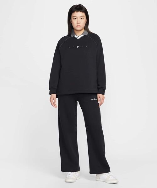 NIKE(ナイキ)の「ナイキ スポーツウェア フェニックス フリース ウィメンズ オーバーサイズド グラフィック ポロトップス / Nike Sportswear Phoenix Fleece Women's Oversized Graphic Polo Top IF0257-010 Black(ポロシャツ・レディース・ブラック・XL/L/XS/S/M)」の12枚目の写真