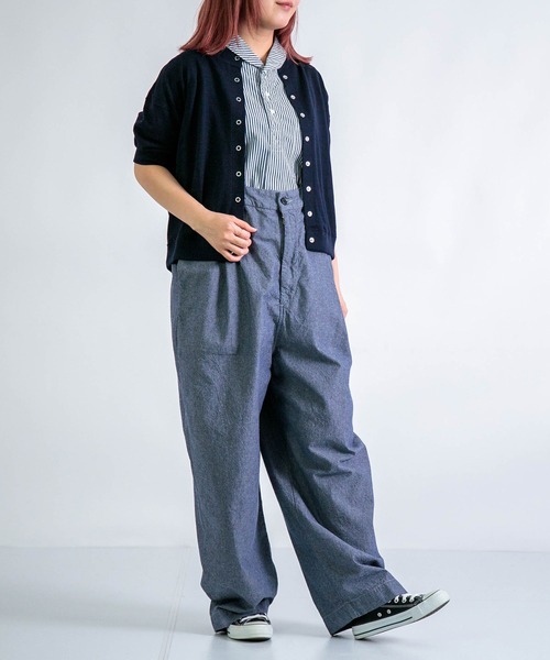 Tieasy（ティージー）の「[Tieasy] HDCS SNAP S/S CARDIGAN / ライトスラブ天竺 スナップカーディガン（カーディガン/ボレロ・レディース・ネイビー/ブラウン/レッド/アイボリー/アッシュグレー・1）」の12枚目の写真