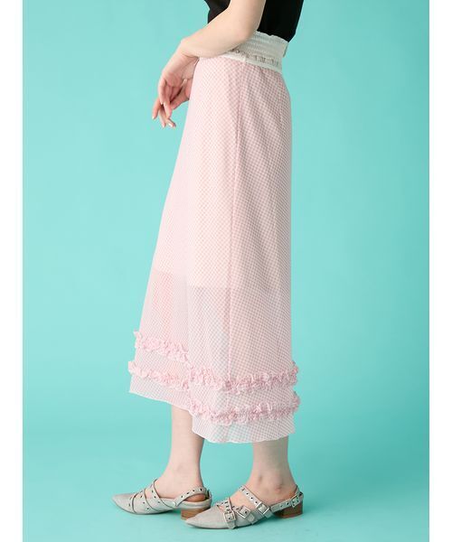 FURFUR（ファーファー）の「ミディナロースカート（スカート・レディース・ブラック/ホワイト/ピンク・F）」の8枚目の写真