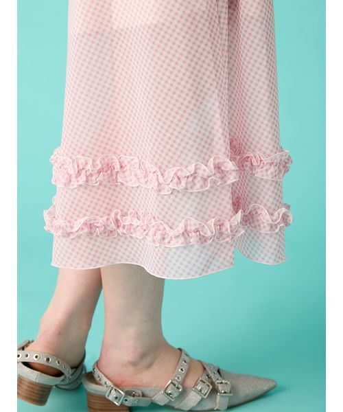 FURFUR（ファーファー）の「ミディナロースカート（スカート・レディース・ブラック/ホワイト/ピンク・F）」の9枚目の写真