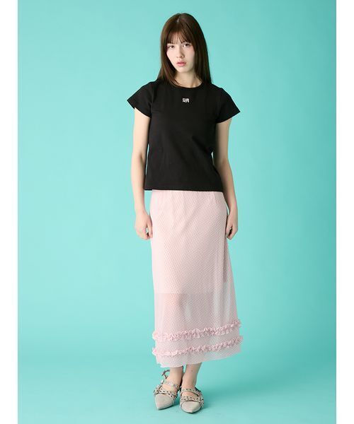 FURFUR（ファーファー）の「ミディナロースカート（スカート・レディース・ブラック/ホワイト/ピンク・F）」の10枚目の写真
