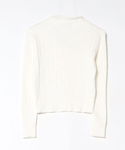 Mayree（メイリー）の「【LAMPOON】レイヤードケーブルニット（ニット/セーター・レディース・ネイビー/ホワイト・FREE）」の17枚目の写真