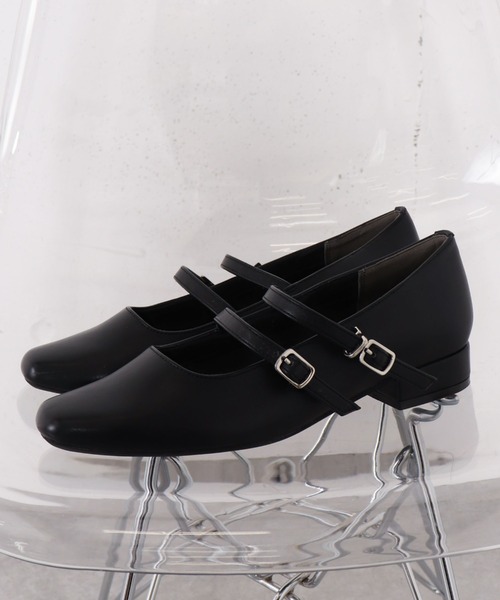 archives（アルシーヴ）の「２ストラップパンプス（パンプス・レディース・シルバーグレー/ブラック・MEDIUM/LARGE）」の2枚目の写真