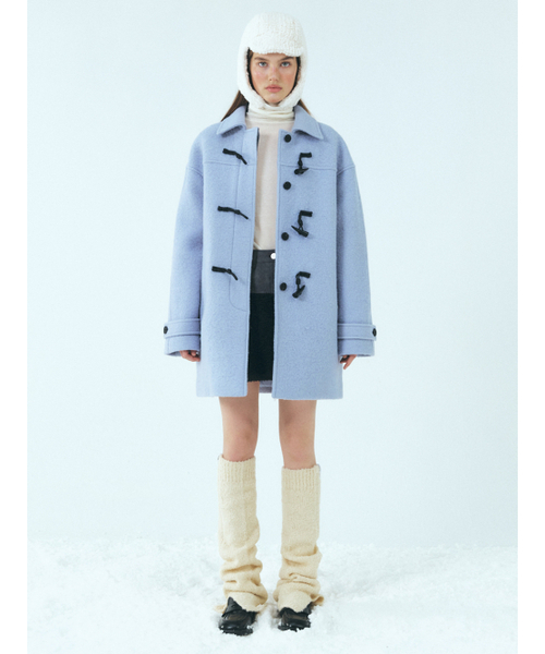 ETMON(エトモン)の「Wool Duffle Half Coat, Sky Blue(チェスターコート・レディース・その他・FREE)」の1枚目の写真
