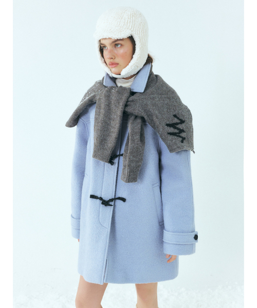ETMON(エトモン)の「Wool Duffle Half Coat, Sky Blue(チェスターコート・レディース・その他・FREE)」の2枚目の写真