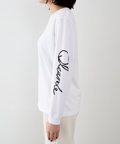 Whim Gazette(ウィムガゼット)の「スリーブロゴロングTシャツ(Tシャツ/カットソー・レディース・オフホワイト/ライトグレー・FREE)」の12枚目の写真
