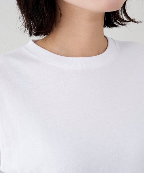 Whim Gazette(ウィムガゼット)の「スリーブロゴロングTシャツ(Tシャツ/カットソー・レディース・オフホワイト/ライトグレー・FREE)」の9枚目の写真