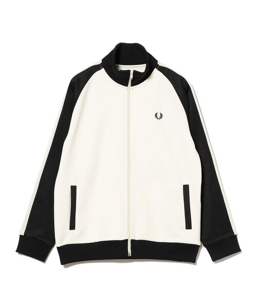 BEAMS（ビームス）の「【別注】FRED PERRY / トラックジャケット（ジャージ・メンズ・オフホワイト/チャコールグレー・SMALL/MEDIUM/LARGE/X-LARGE）」の3枚目の写真