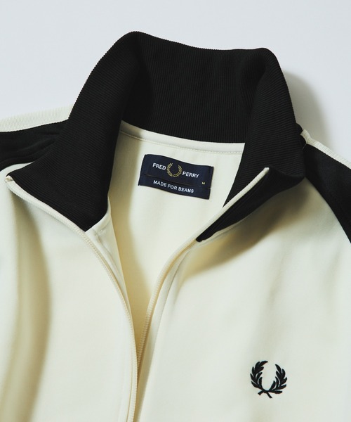 BEAMS（ビームス）の「【別注】FRED PERRY / トラックジャケット（ジャージ・メンズ・オフホワイト/チャコールグレー・SMALL/MEDIUM/LARGE/X-LARGE）」の15枚目の写真