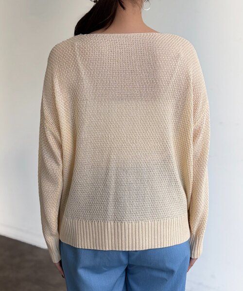 Chez toi（シェトワ）の「シアーニットプルオーバー（ニット/セーター・レディース・アイボリー/ピンク/チャコールグレー/ブルー・FREE）」の17枚目の写真