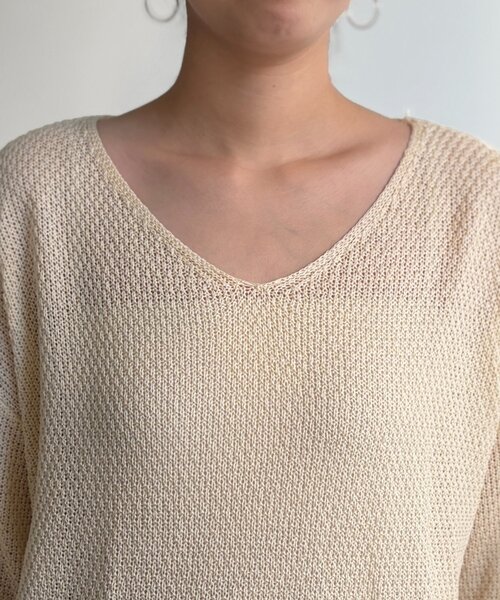 Chez toi（シェトワ）の「シアーニットプルオーバー（ニット/セーター・レディース・アイボリー/ピンク/チャコールグレー/ブルー・FREE）」の18枚目の写真