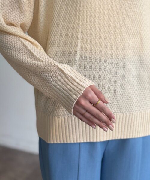 Chez toi（シェトワ）の「シアーニットプルオーバー（ニット/セーター・レディース・アイボリー/ピンク/チャコールグレー/ブルー・FREE）」の21枚目の写真