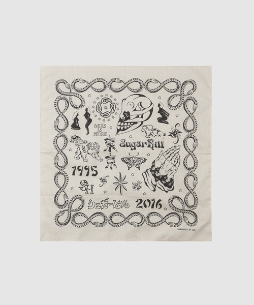 SUGARHILL（シュガーヒル）の「TATOO FLASH BANDANA（バンダナ/スカーフ・メンズ・その他/ブラック/ワインレッド・0）」の3枚目の写真