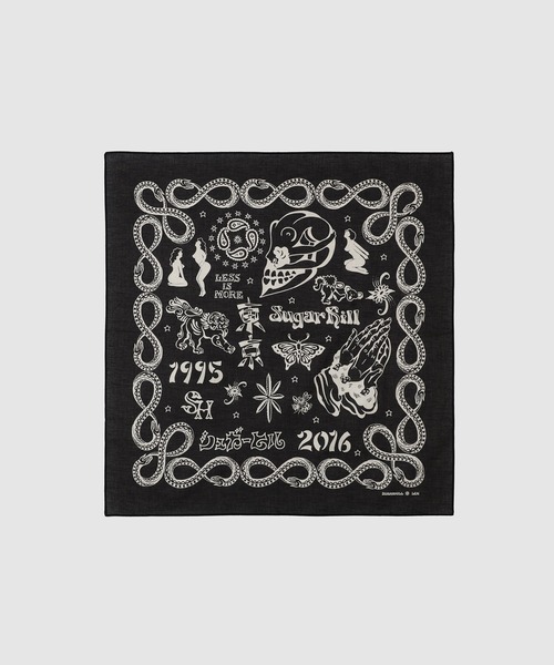 SUGARHILL（シュガーヒル）の「TATOO FLASH BANDANA（バンダナ/スカーフ・メンズ・その他/ブラック/ワインレッド・0）」の2枚目の写真