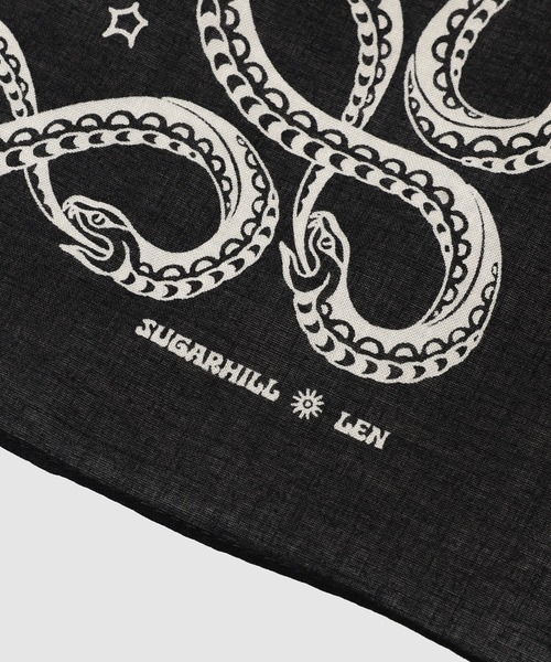 SUGARHILL（シュガーヒル）の「TATOO FLASH BANDANA（バンダナ/スカーフ・メンズ・その他/ブラック/ワインレッド・0）」の4枚目の写真