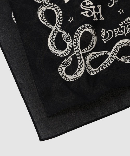 SUGARHILL（シュガーヒル）の「TATOO FLASH BANDANA（バンダナ/スカーフ・メンズ・その他/ブラック/ワインレッド・0）」の5枚目の写真