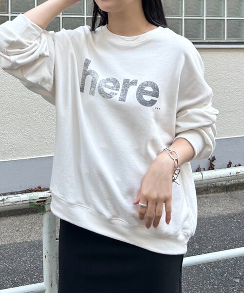 FRIPIER（フリピエ）の「《FRIPIER》ロゴスウェット（Tシャツ/カットソー・レディース・ネイビー/ホワイト・FREE）」の3枚目の写真