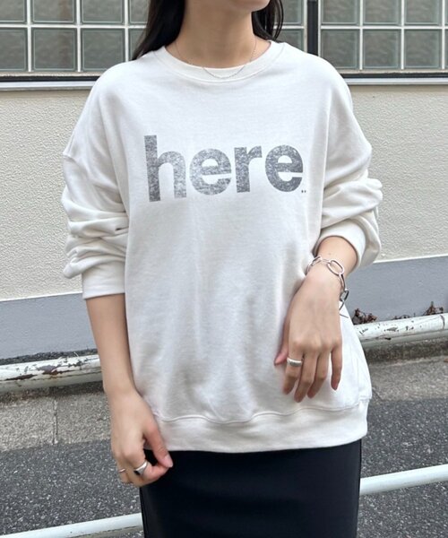 FRIPIER（フリピエ）の「《FRIPIER》ロゴスウェット（Tシャツ/カットソー・レディース・ネイビー/ホワイト・FREE）」の4枚目の写真