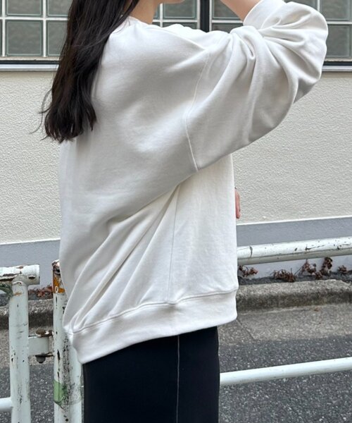 FRIPIER（フリピエ）の「《FRIPIER》ロゴスウェット（Tシャツ/カットソー・レディース・ネイビー/ホワイト・FREE）」の7枚目の写真