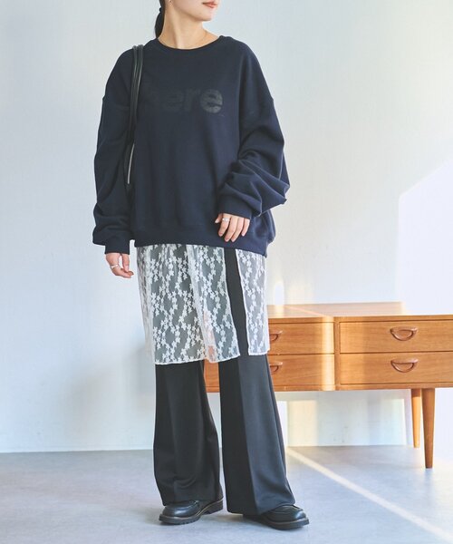 FRIPIER（フリピエ）の「《FRIPIER》ロゴスウェット（Tシャツ/カットソー・レディース・ネイビー/ホワイト・FREE）」の22枚目の写真