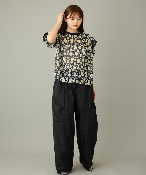 FLUMOR(フラマー)の「メモリーバレルコクーンパンツ(カーゴパンツ・レディース・ピンク/ブラック・38)」の18枚目の写真