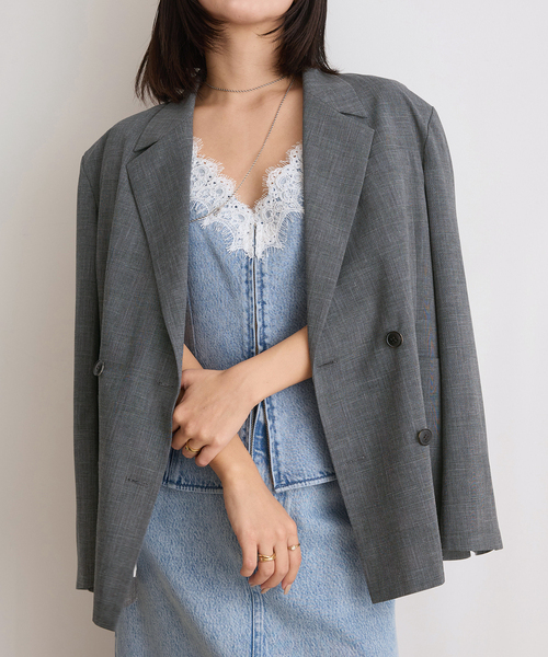 IENA LA BOUCLE（イエナラブークル）の「IENA LA BOUCLE ソフトデニムレースコンビキャミソール（キャミソール・レディース・ライトブルー・FREE）」の20枚目の写真