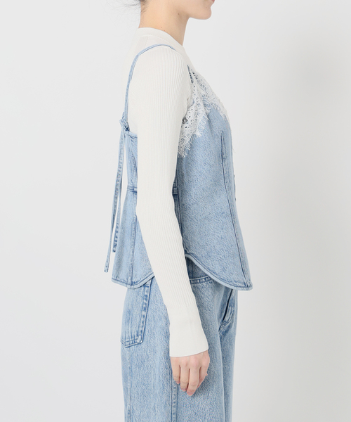 IENA LA BOUCLE（イエナラブークル）の「IENA LA BOUCLE ソフトデニムレースコンビキャミソール（キャミソール・レディース・ライトブルー・FREE）」の11枚目の写真