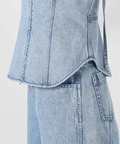 IENA LA BOUCLE（イエナラブークル）の「IENA LA BOUCLE ソフトデニムレースコンビキャミソール（キャミソール・レディース・ライトブルー・FREE）」の13枚目の写真