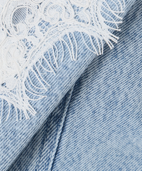 IENA LA BOUCLE（イエナラブークル）の「IENA LA BOUCLE ソフトデニムレースコンビキャミソール（キャミソール・レディース・ライトブルー・FREE）」の14枚目の写真