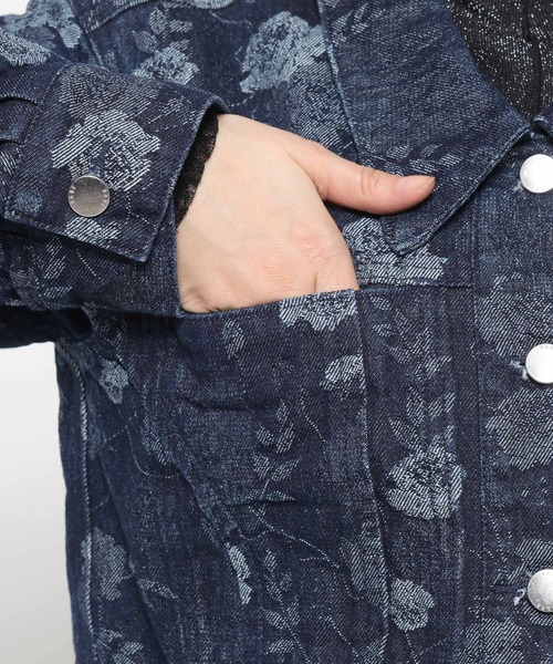 HARE（ハレ）の「フラワーガラデニムジャケット(HARE)（デニムジャケット・レディース・ブラック/ブルー・FREE）」の18枚目の写真