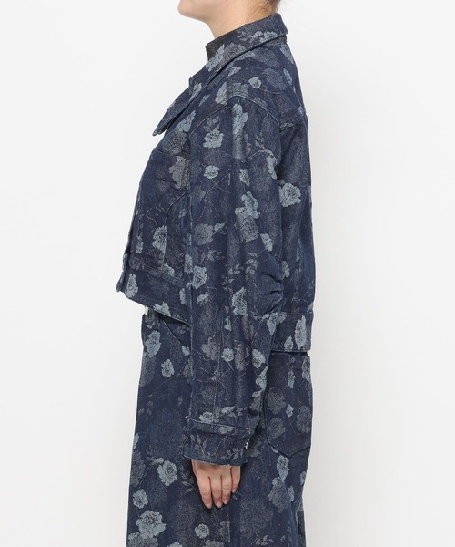 HARE（ハレ）の「フラワーガラデニムジャケット(HARE)（デニムジャケット・レディース・ブラック/ブルー・FREE）」の13枚目の写真