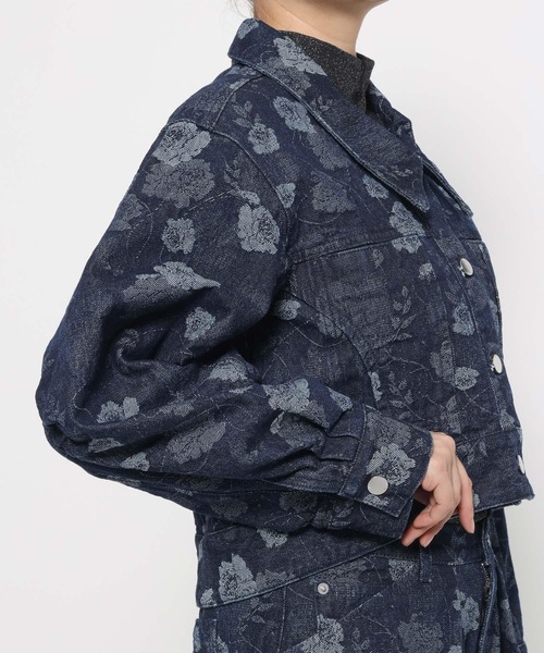 HARE（ハレ）の「フラワーガラデニムジャケット(HARE)（デニムジャケット・レディース・ブラック/ブルー・FREE）」の16枚目の写真