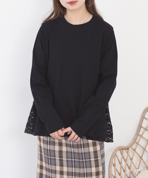 FUNALIVE(ファンアライブ)の「カット×サイドレース使いPO(Tシャツ/カットソー・レディース・オフホワイト/ネイビー/ブラック・M~L)」の8枚目の写真