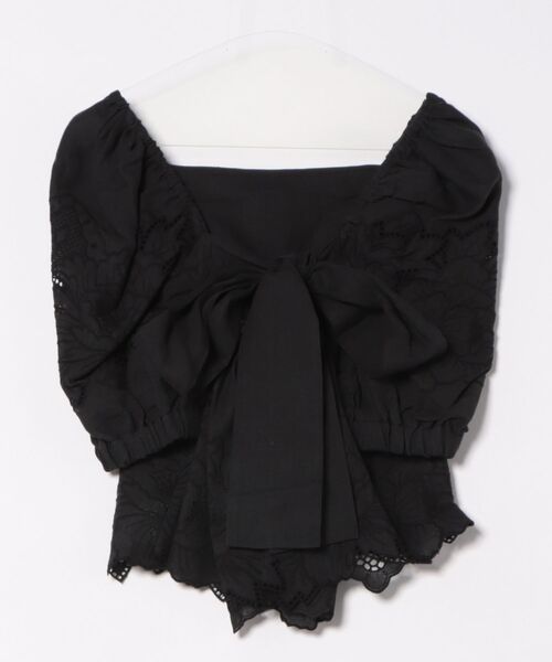 KEITA MARUYAMA（ケイタマルヤマ）の「Cutwork Volume Sleeve BL（シャツ/ブラウス・レディース・ブラック/ホワイト・FREE）」の3枚目の写真